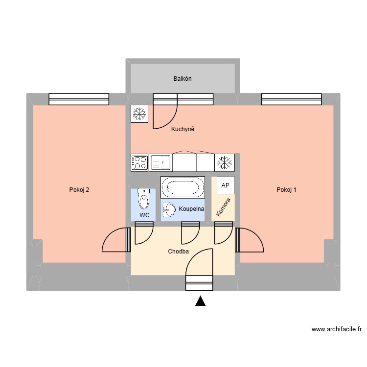 Zemansk&aacute; 568, byt 8. Plan de 0 pièce et 0 m2