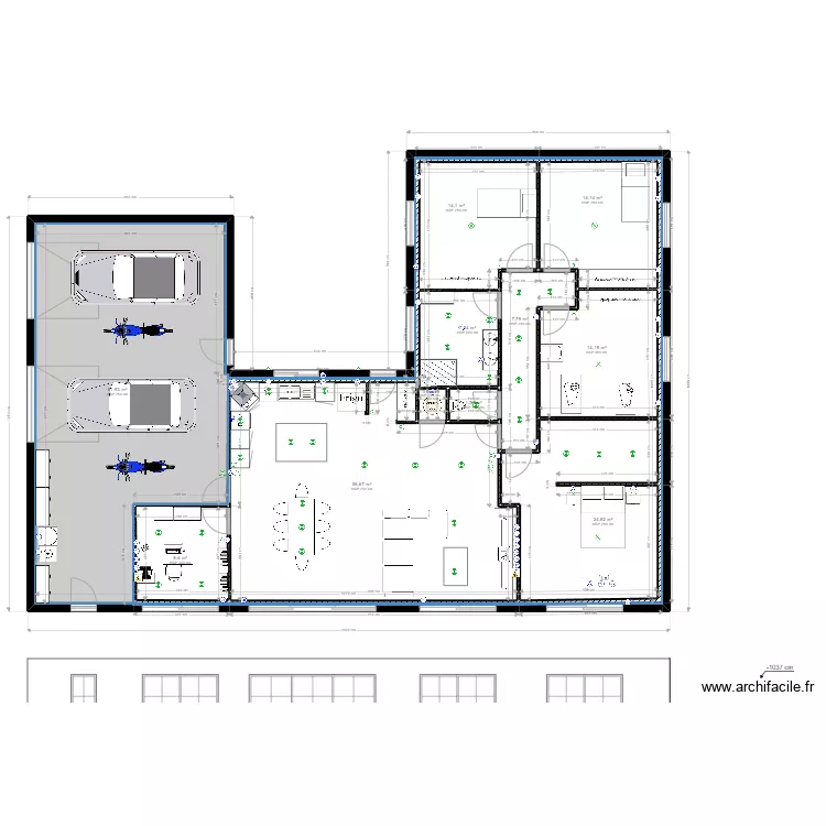 plan maison + prise et meuble . Plan de 