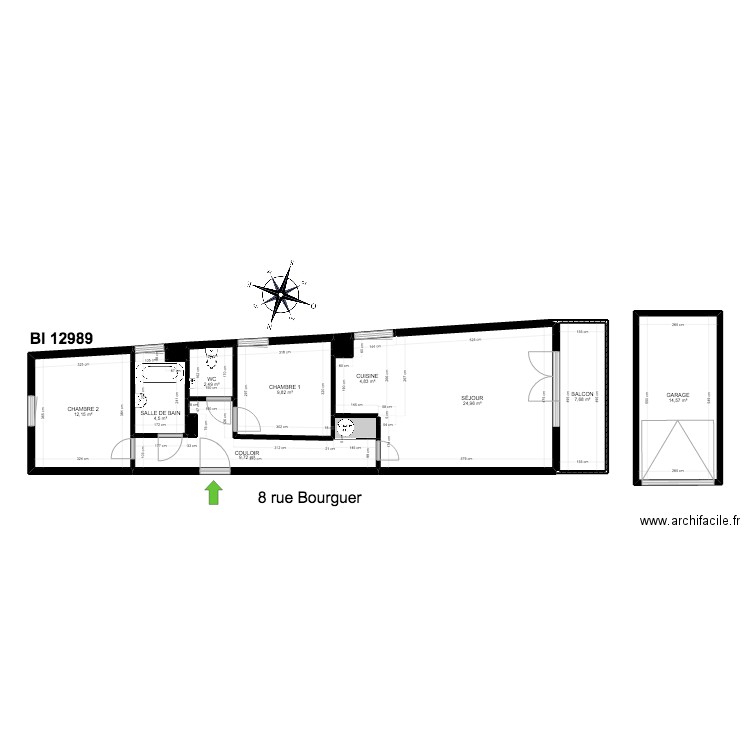 BI 12989. Plan de 0 pièce et 0 m2
