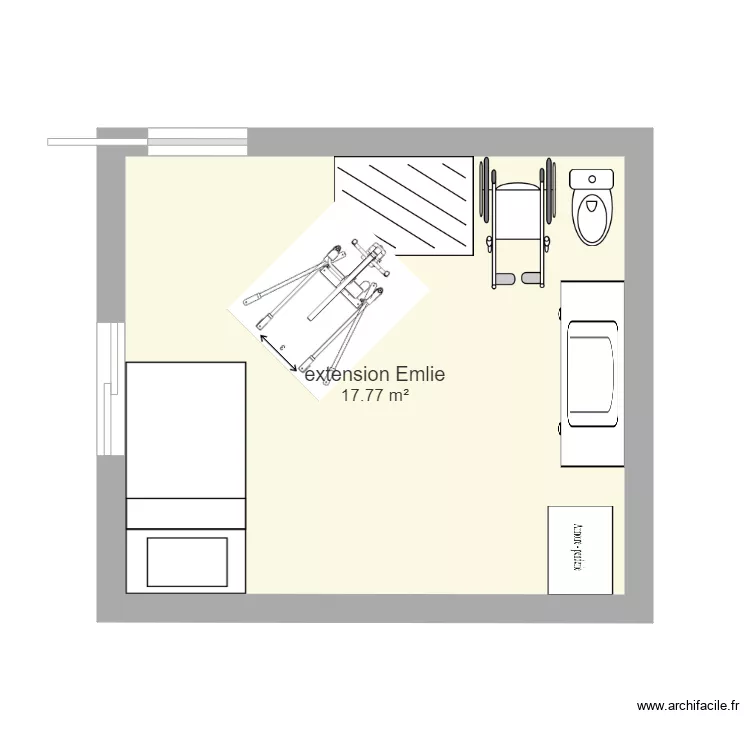 PLAN TYPE CHAMBRE PMR. Plan de PLAN TYPE CHAMBRE PMR. Plan de