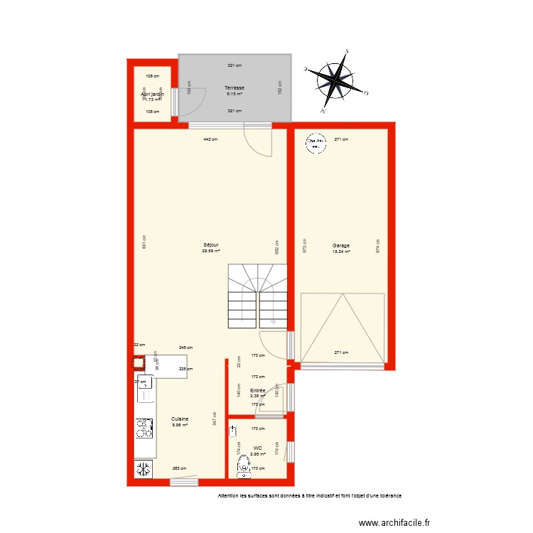 BI 4369 rdc côté. Plan de 0 pièce et 0 m2