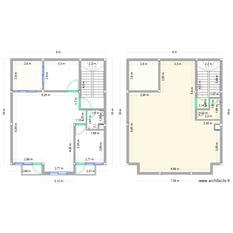 1er. Plan de 18 pièces et 162 m2