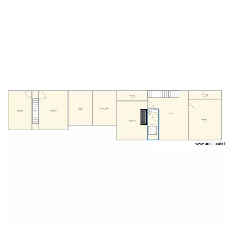&eacute;tage. Plan de 