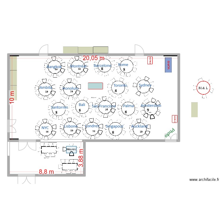 SALLE 14 MIORA LIONEL-3. Plan de 2 pièces et 235 m2
