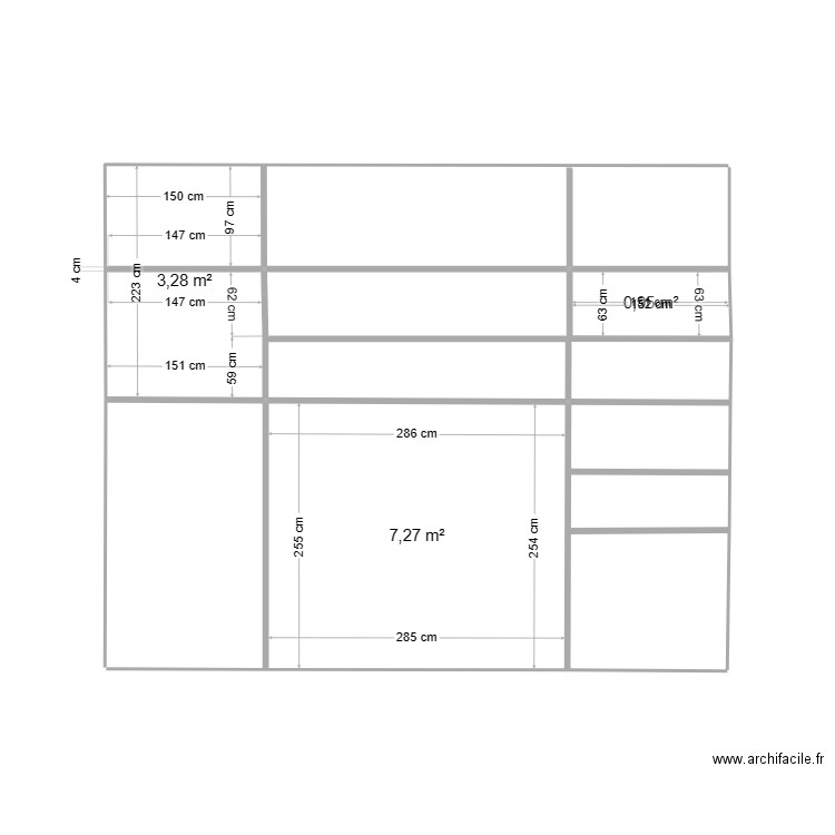 bibliothèque Talia. Plan de 3 pièces et 12 m2