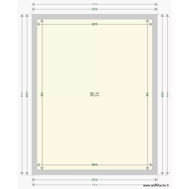 maison r&eacute;alis&eacute;e. Plan de 
