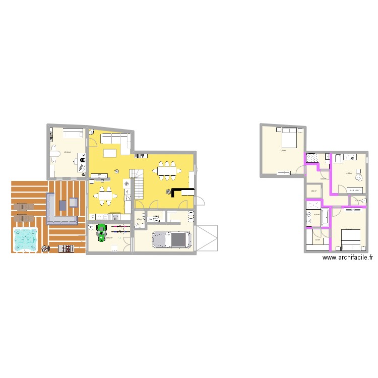 maison batz 3 etage. Plan de 14 pièces et 175 m2