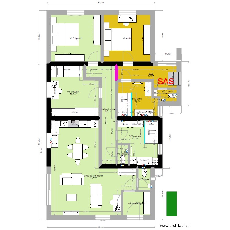   annexe stade 3  appart 2 ch 153  120. Plan de 12 pièces et 120 m2