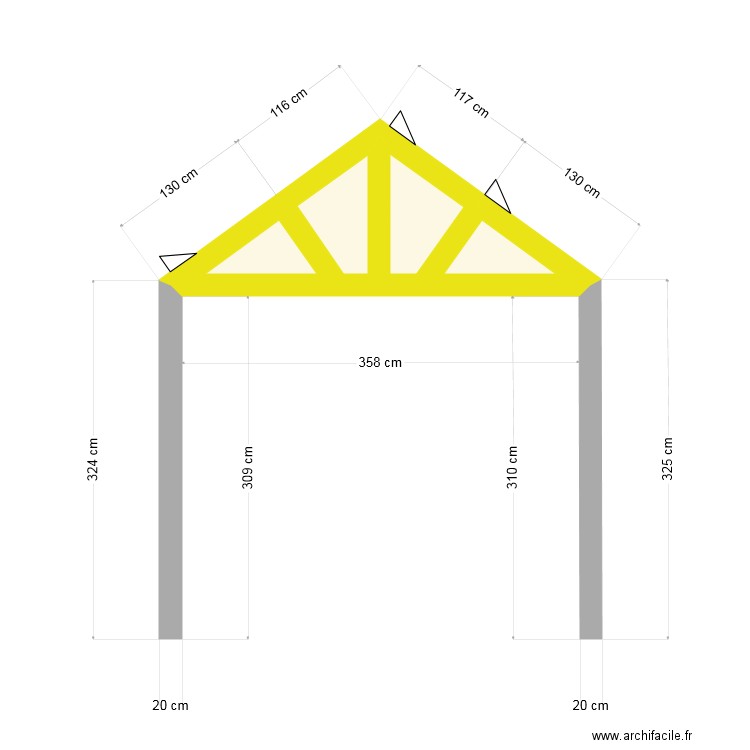 garage face sud. Plan de 0 pièce et 0 m2