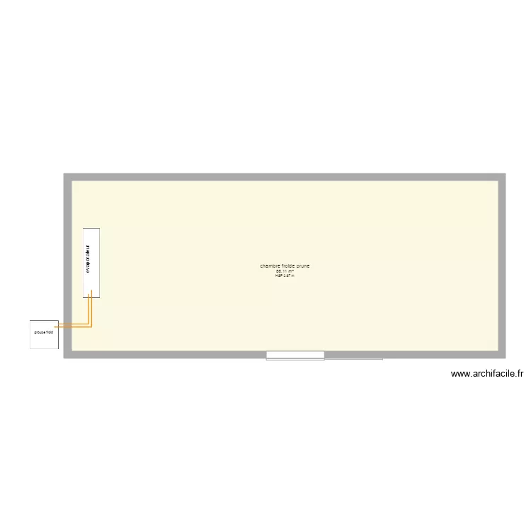 chambre froide prune izaute. Plan de 