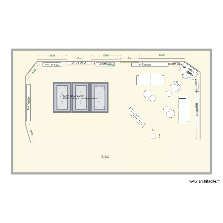 Plateau IKEA HOMEVENT. Plan de 