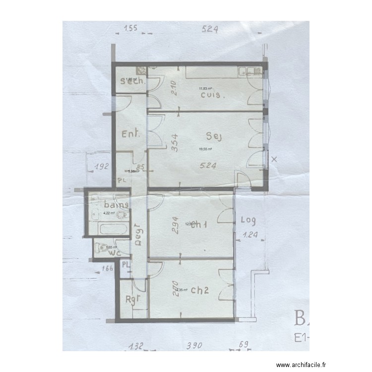 V0  petit gris. Plan de 0 pièce et 0 m2
