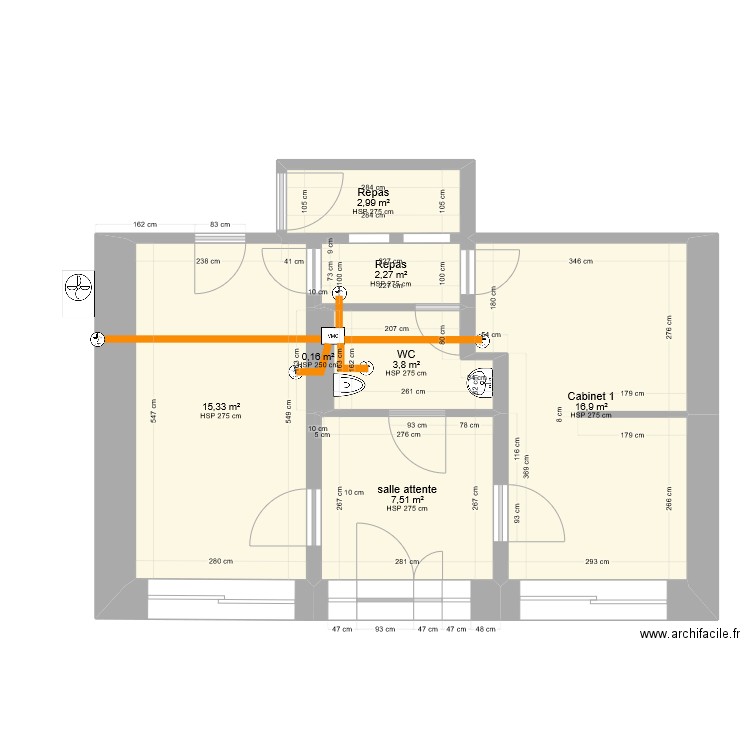 cabinet vmc. Plan de 0 pièce et 0 m2
