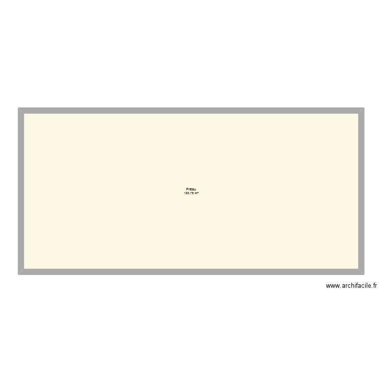 Hangar. Plan de 1 pièce et 121 m2