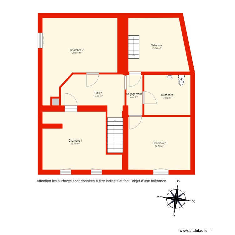 BI 3826 étage non côté. Plan de 0 pièce et 0 m2