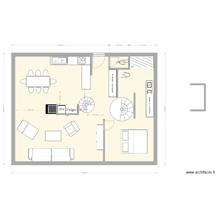 projet chalet. Plan de 9 pièces et 248 m2