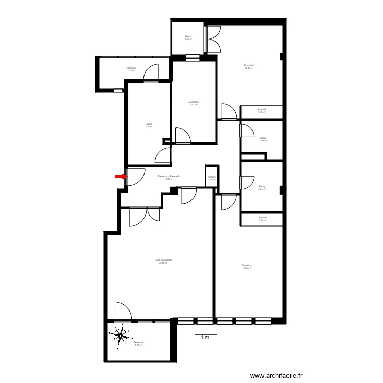 CR JARDI VALIRA ESC. E 2-1. ANDORRA. Plan de 