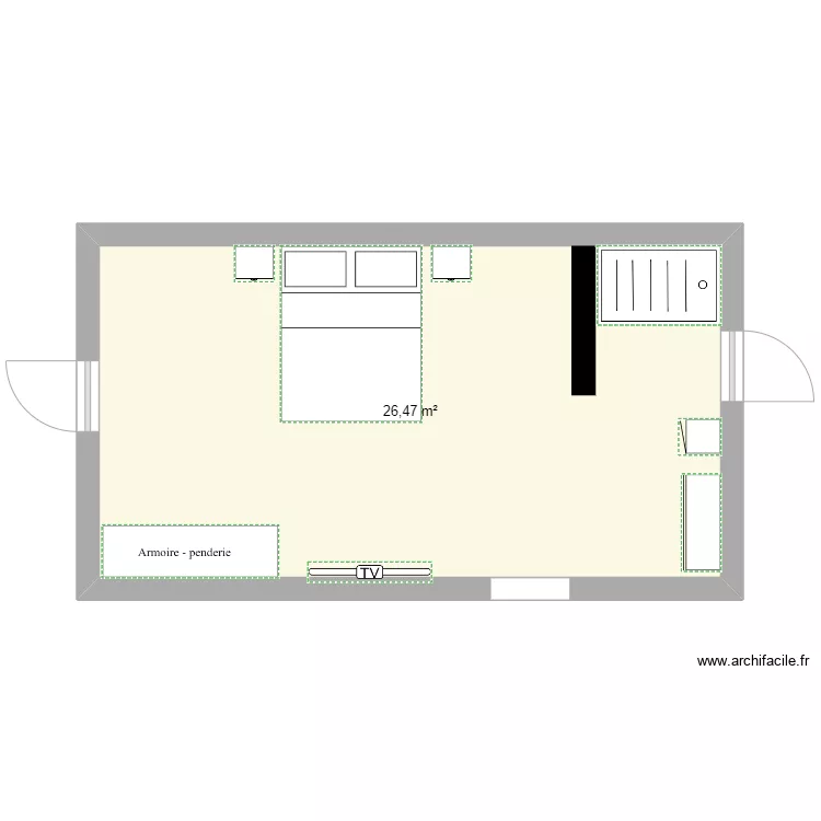 chambre . Plan de 