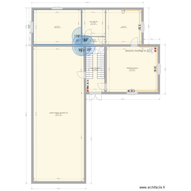 chateau du saulchoy rdc aile gauche. Plan de 0 pièce et 0 m2
