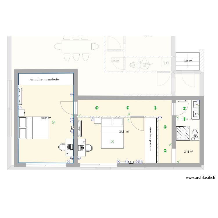 ivan 2. Plan de 12 pièces et 170 m2