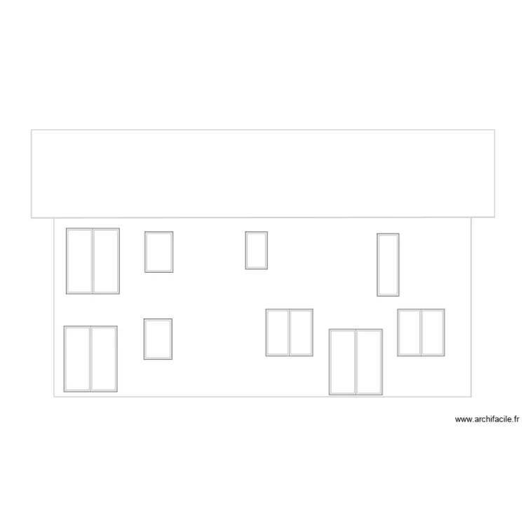 Marnaz Facade Sud        Apr&egrave;s Modification. Plan de 