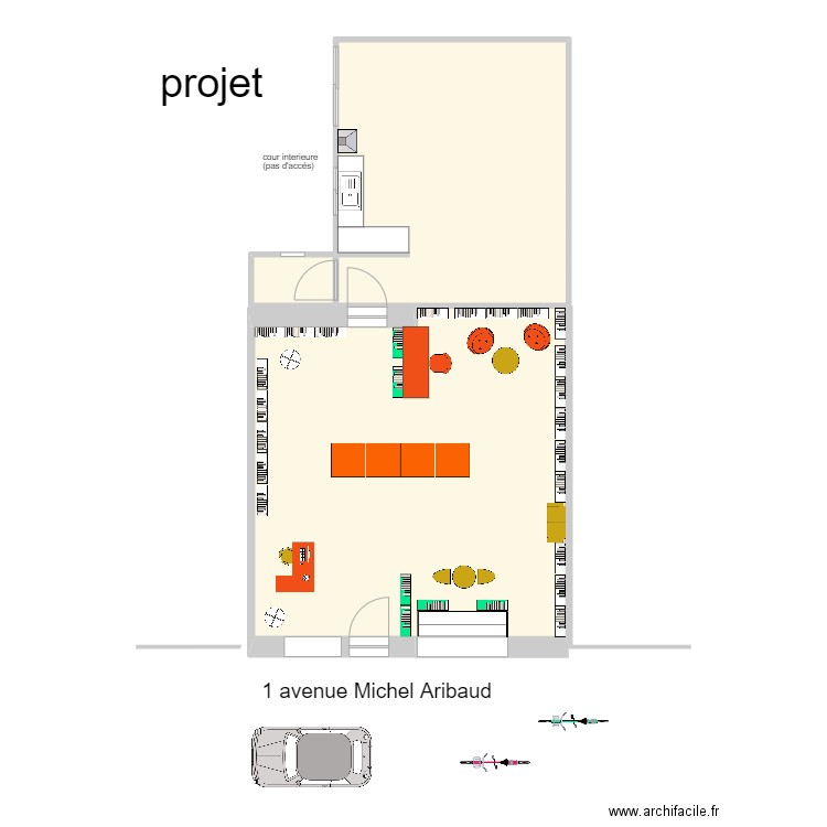 Le Cheval dans l'arbre proj. Plan de 3 pièces et 105 m2