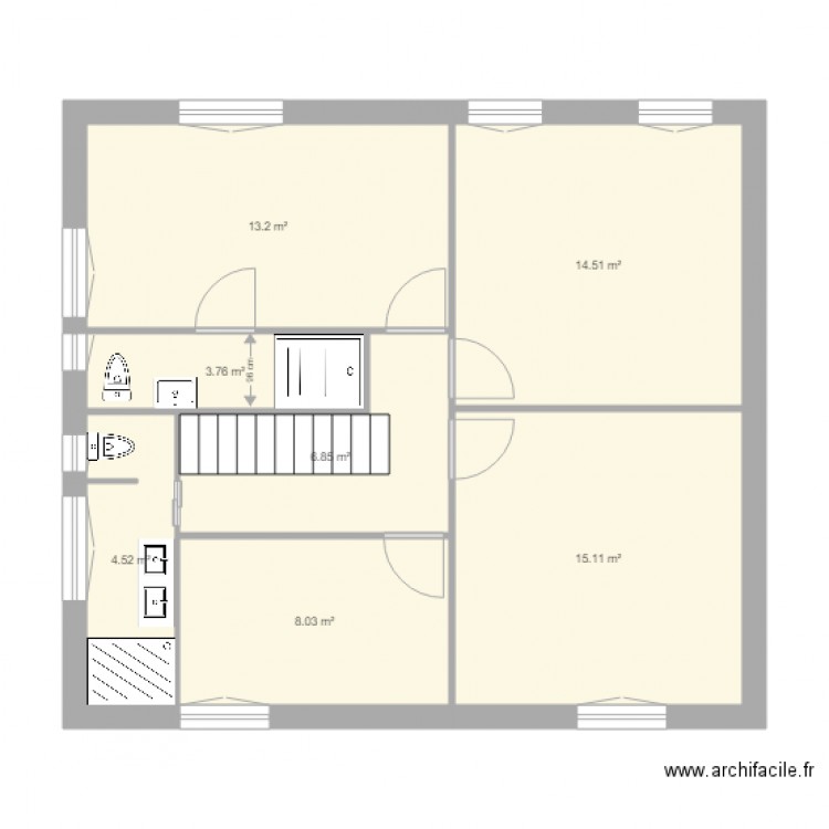 Etage Saint george brut. Plan de 0 pièce et 0 m2