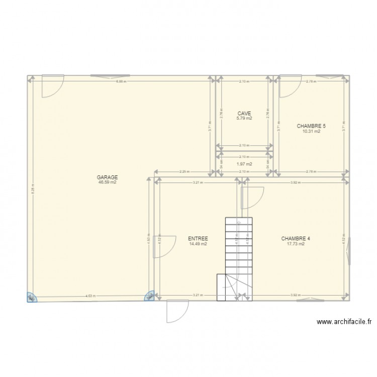 RDC. Plan de 0 pièce et 0 m2