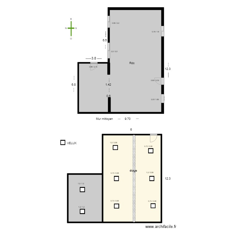 HOUSSAIS. Plan de 0 pièce et 0 m2