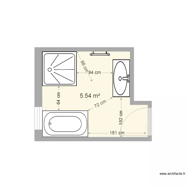 salle de bain 4. Plan de 