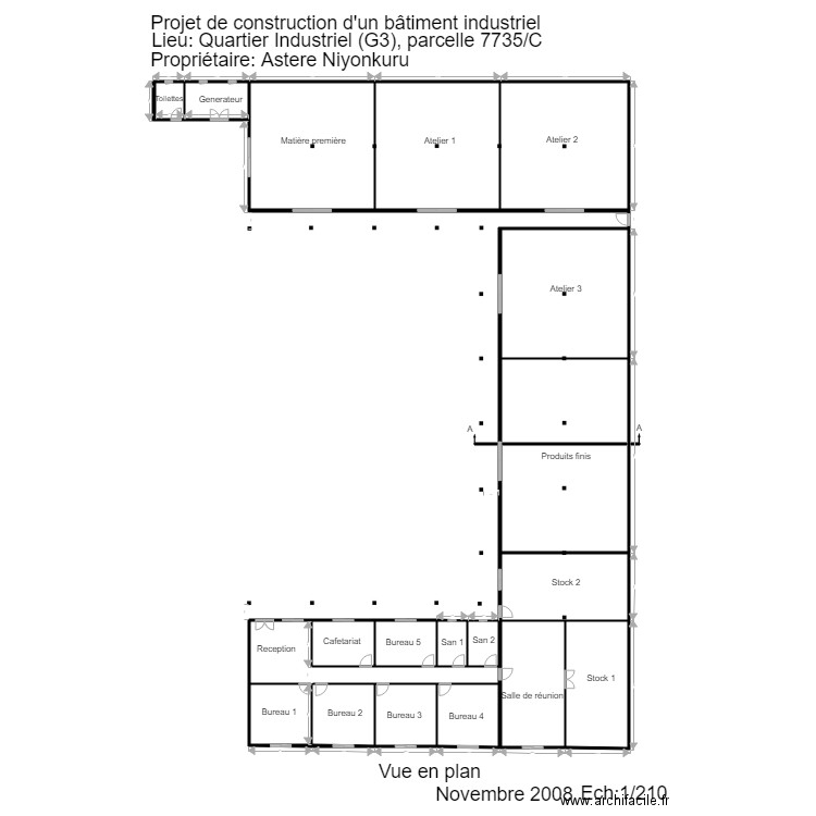 Vue en plan A4. Plan de 0 pièce et 0 m2