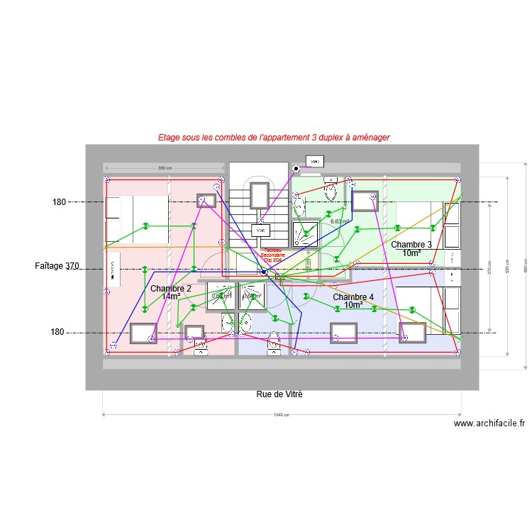 VitreNantes Etage 2 comble V10 Cablage elec. Plan de 0 pièce et 0 m2