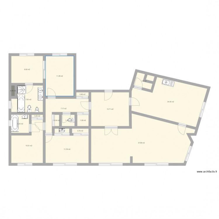 verspieren. Plan de 0 pièce et 0 m2