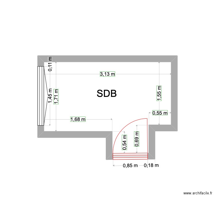 vero et patrice SDB. Plan de 0 pièce et 0 m2