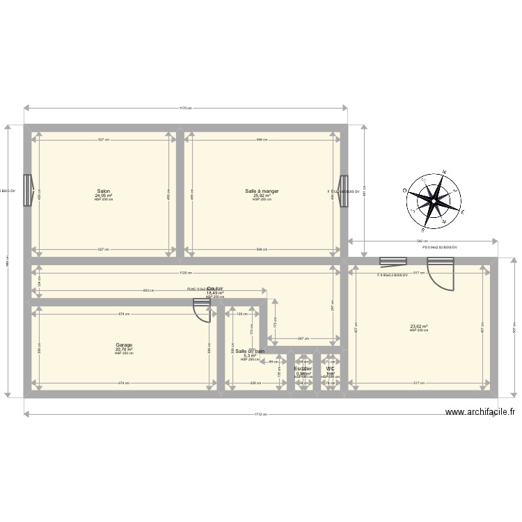 Mathurin. Plan de 8 pièces et 120 m2