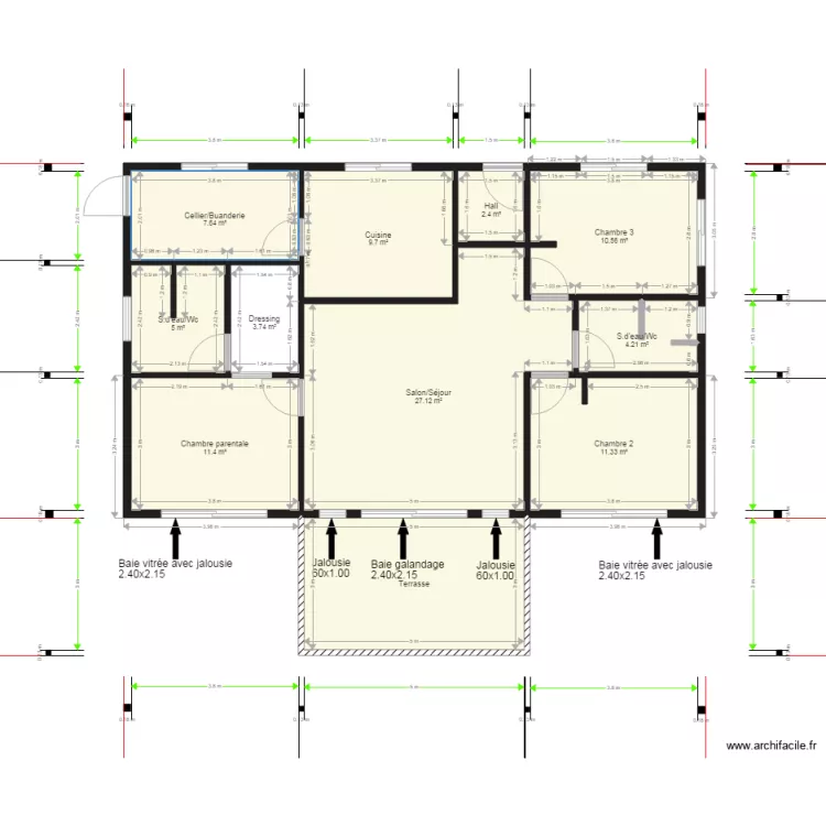Maison TEHIKI AKA. Plan de Maison TEHIKI AKA. Plan de