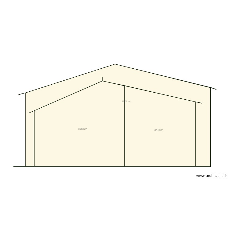 façade nord. Plan de 0 pièce et 0 m2