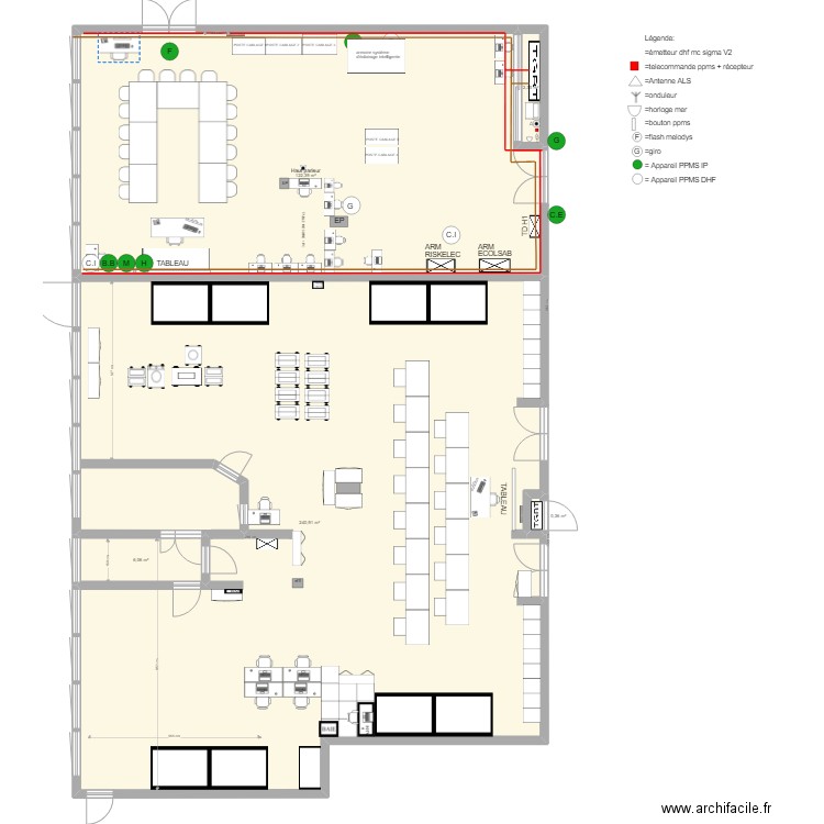 Atelier MELEC SN EN COURS  H1 H2 nab10. Plan de 5 pièces et 372 m2