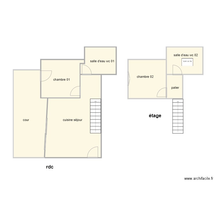 hermeline 881 am. Plan de 7 pièces et 66 m2