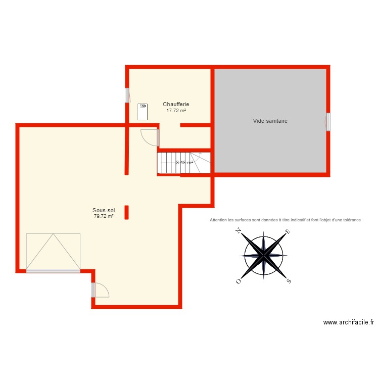 BI 5591 sous sol non côté. Plan de 0 pièce et 0 m2