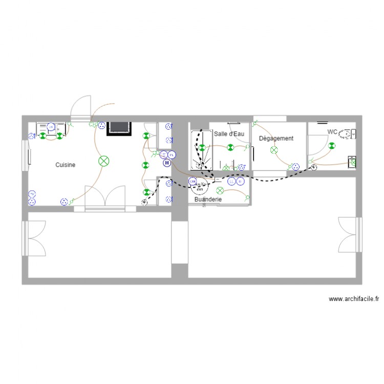 CANTET ELECTRIQUE CUISINE SALLE DE BAIN. Plan de 0 pièce et 0 m2