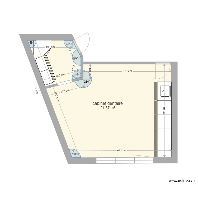 cabinet dentaire. Plan de 0 pièce et 0 m2