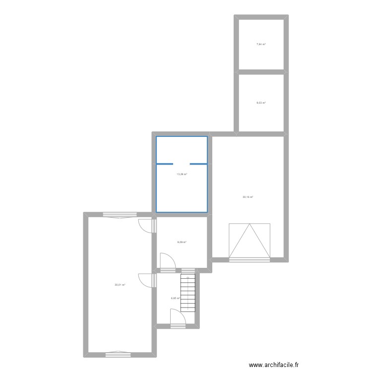 François. Plan de 7 pièces et 106 m2