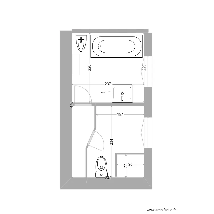 salle de bain st laurent 08.2022 vers 2. Plan de 