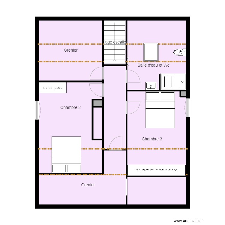 BERSOT - Sandrine Maison Damparis. Plan de 48 pièces et 386 m2