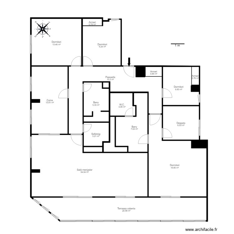ED ELS ROURES PLANTA 5 STA COLOMA. Plan de 0 pièce et 0 m2