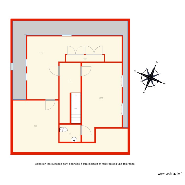 BI 3822 étage non côté. Plan de 0 pièce et 0 m2