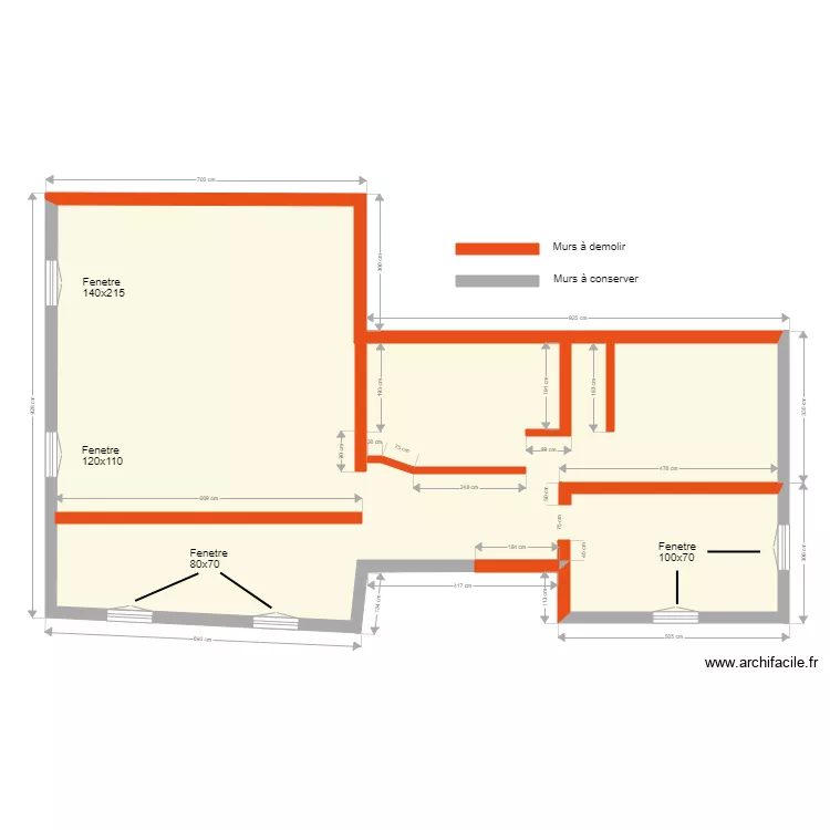 RP plan de d&eacute;molition. Plan de 