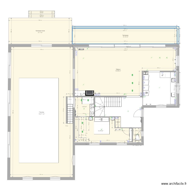 Plan RDC HAUT  V2 Implantation Elec. Plan de 0 pièce et 0 m2