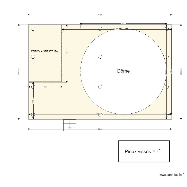 Dôme st christine 2. Plan de 2 pièces et 54 m2